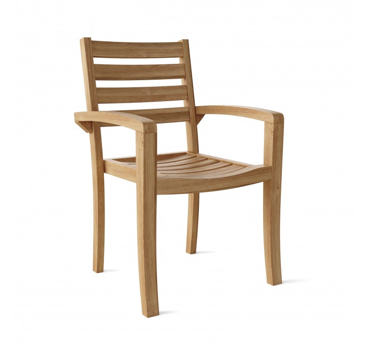 Catalina Stackable Armchair- angular view