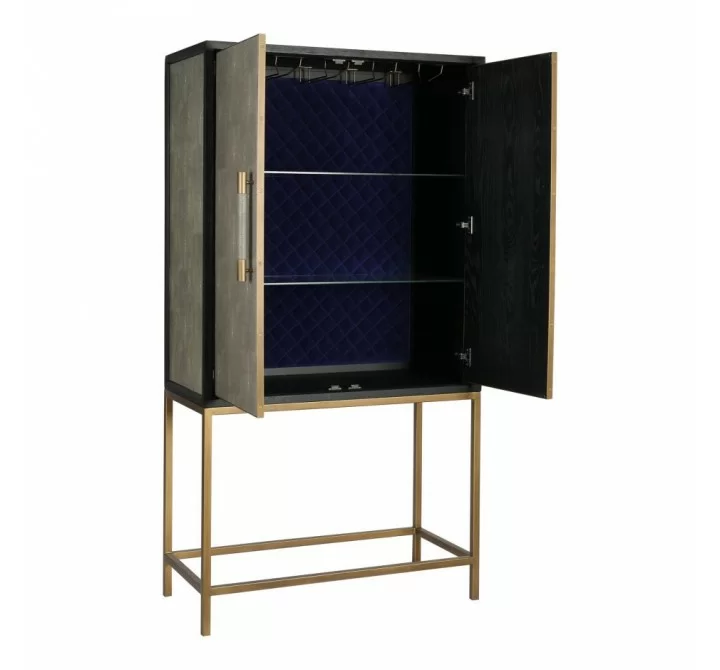  Moe's Home Collection Mako Bar Cabinet - Front Side Opened Angle