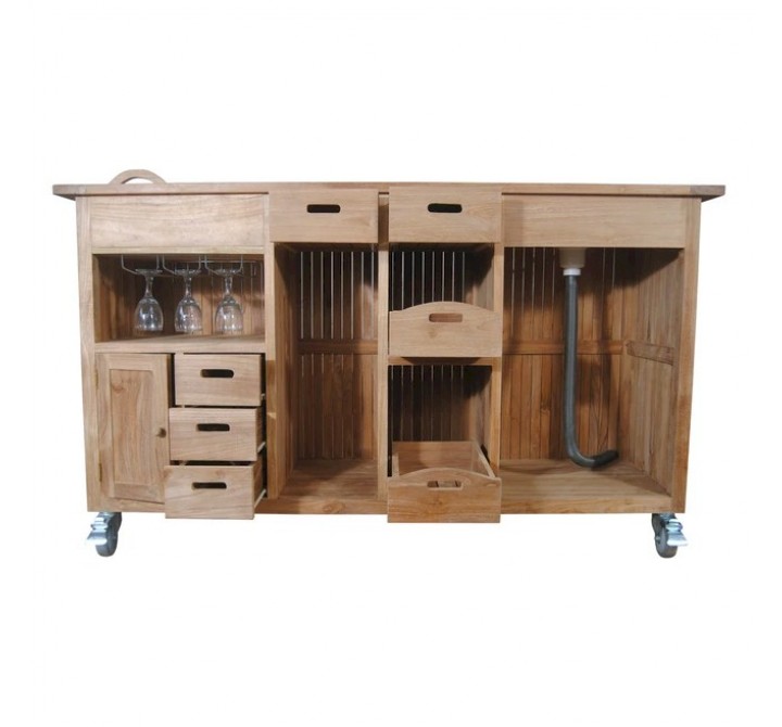 Anderson Teak Safari Bar Table-front view 1