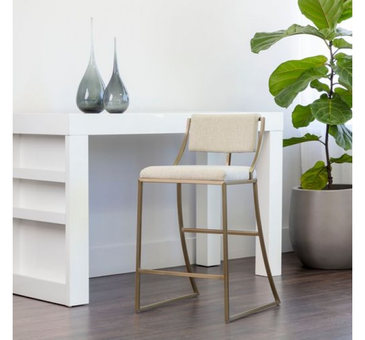Sunpan Makena Counterstool Monument Oatmeal - Lifestyle