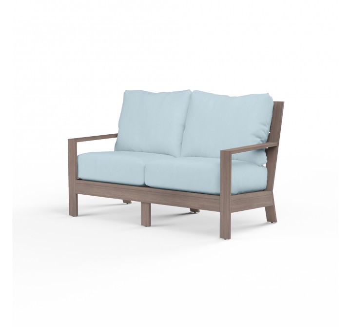 Laguna Loveseat in Canvas Skyline, No Welt - Front Side Angle
