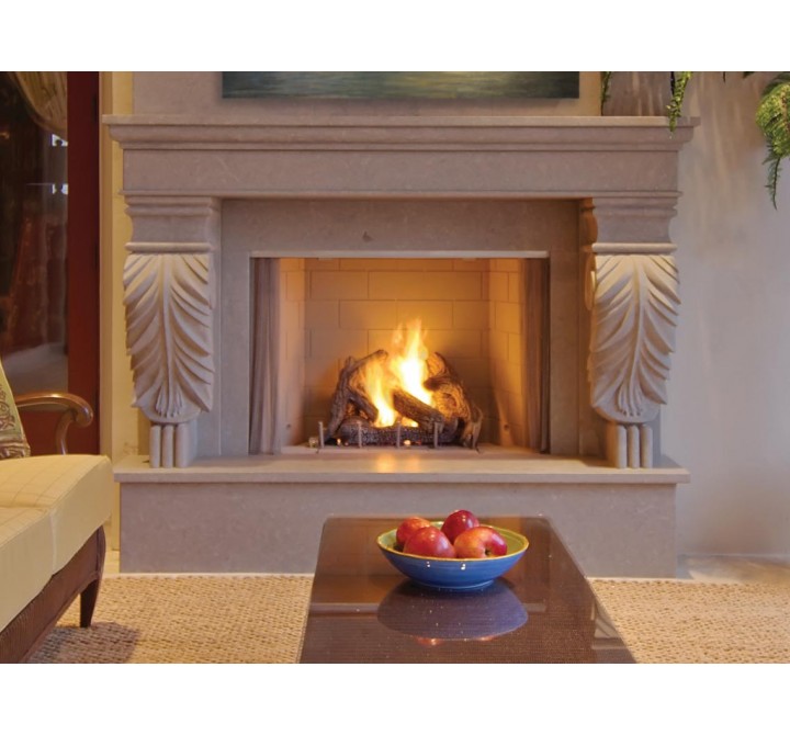 Superior Fireplaces 36" Fireplace With White Herringbone/Stacked Refractory Panels With Electronic Ignition In Natural/Propane