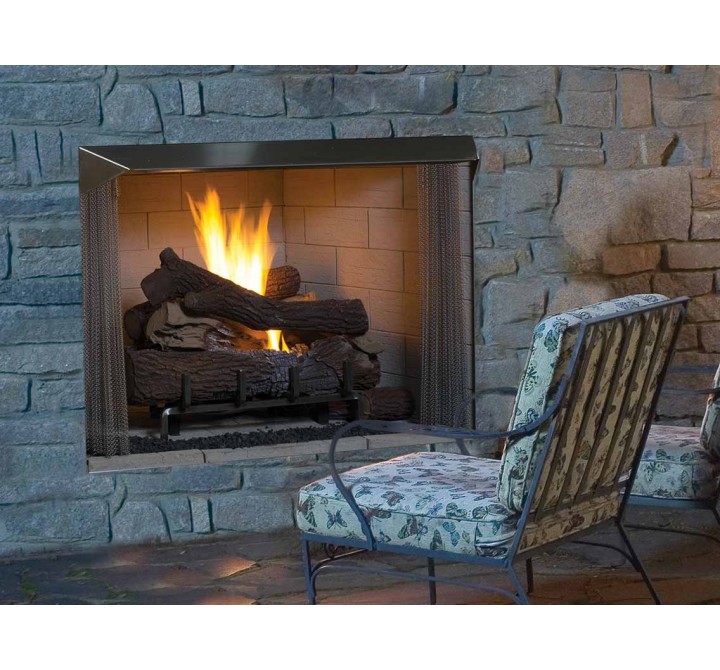 Superior Fireplaces 36" Fireplace In White Herringbone/Stacked Refractory Panels 