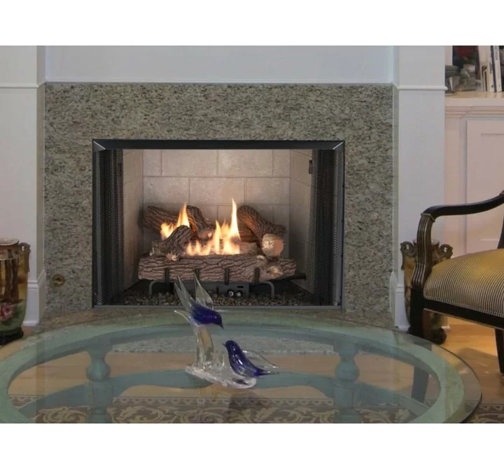 Superior Fireplaces 36" Firebox with 24" Tall Opening And White Stacked Refractory Panels - Lifestyle
