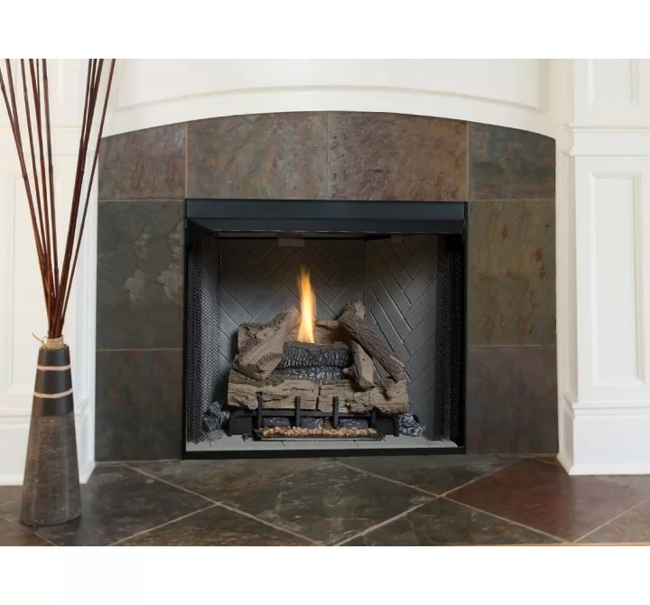 Superior Fireplaces 32" Firebox, 28" Tall Opening White Herringbone/Stacked Refractory