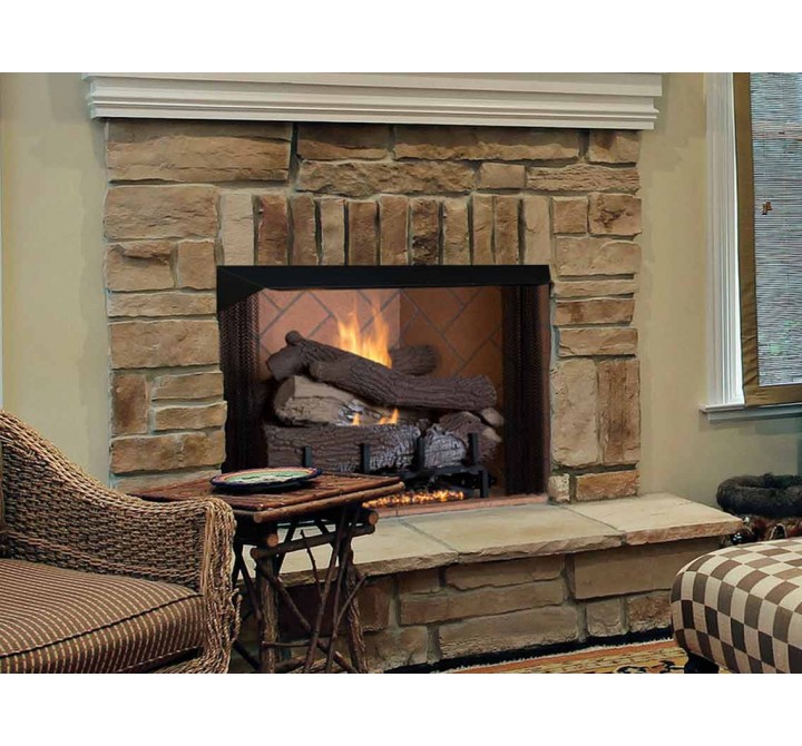 Superior Fireplaces 36" Vent Free Masonry Firebox - Lifestyle