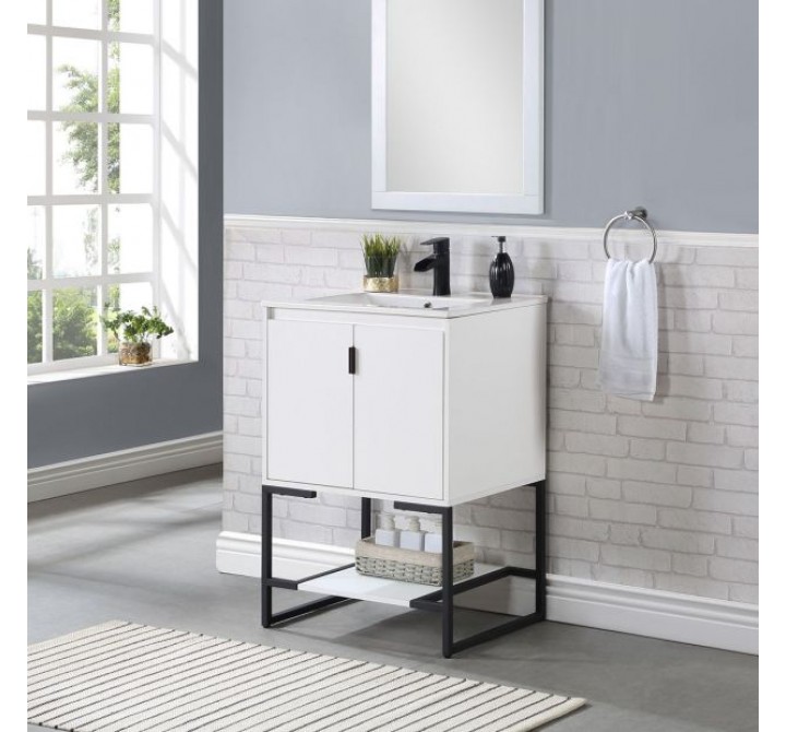 Manhattan Comfort Scarsdale 24" Bathroom Vanity Sink in White