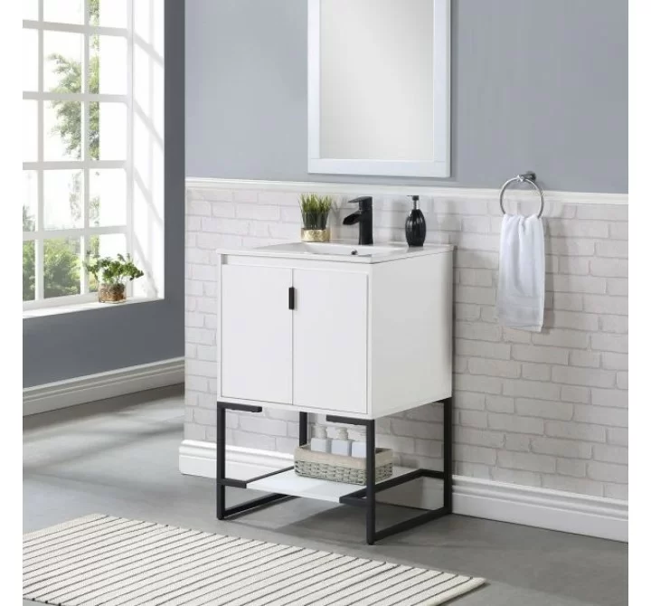 Manhattan Comfort Scarsdale 24" Bathroom Vanity Sink in White