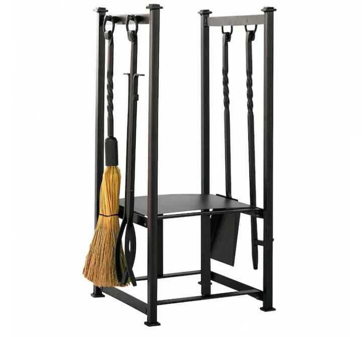 Mr. Bar-B-Q UniFlame® Olde World Iron Log Holder with Tools