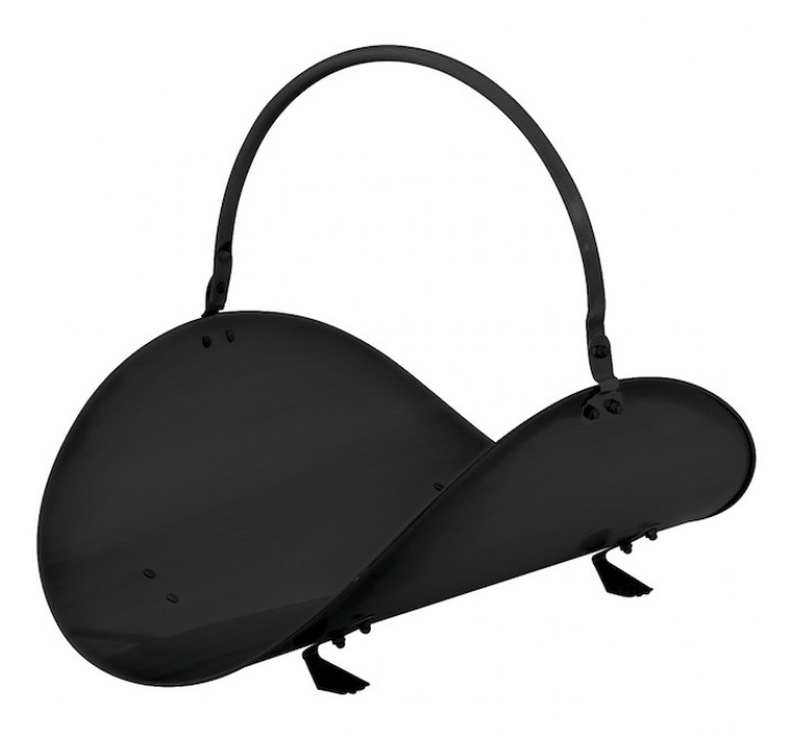 Mr. Bar-B-Q UniFlame® 19 in Black Finish Wood Basket