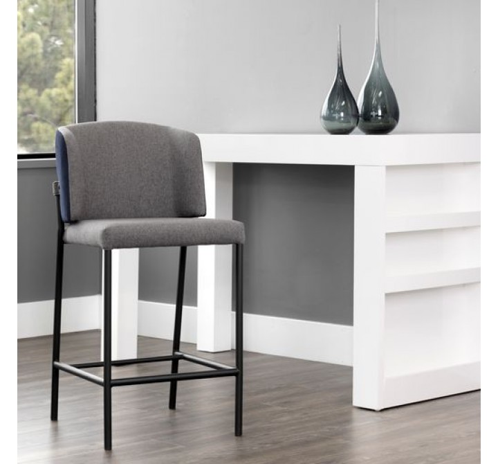 Sunpan Pearce Counterstool Dark Grey-Abbington Navy - Lifestyle