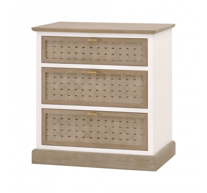 Essentials For Living Weave Entry Cabinet - Front Side Angle