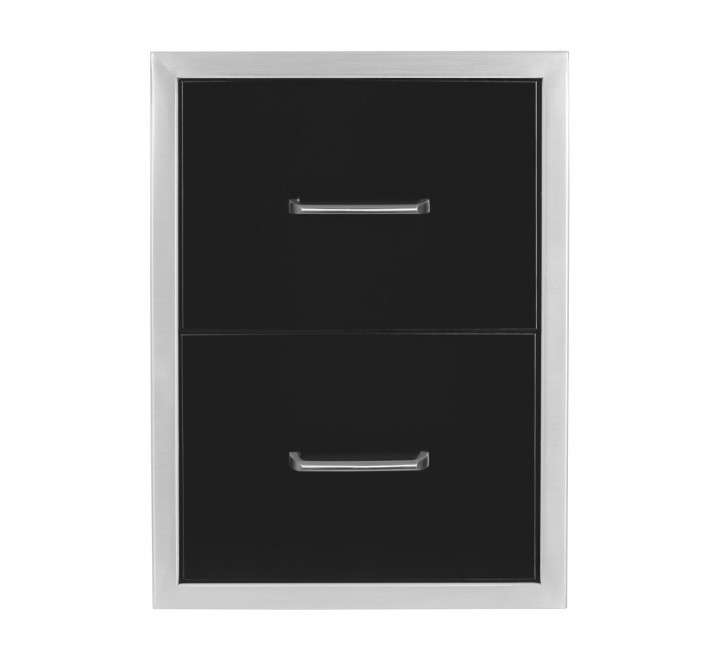  Wildfire Outdoor Living Double Drawer 16” X 22” 304 Black SS