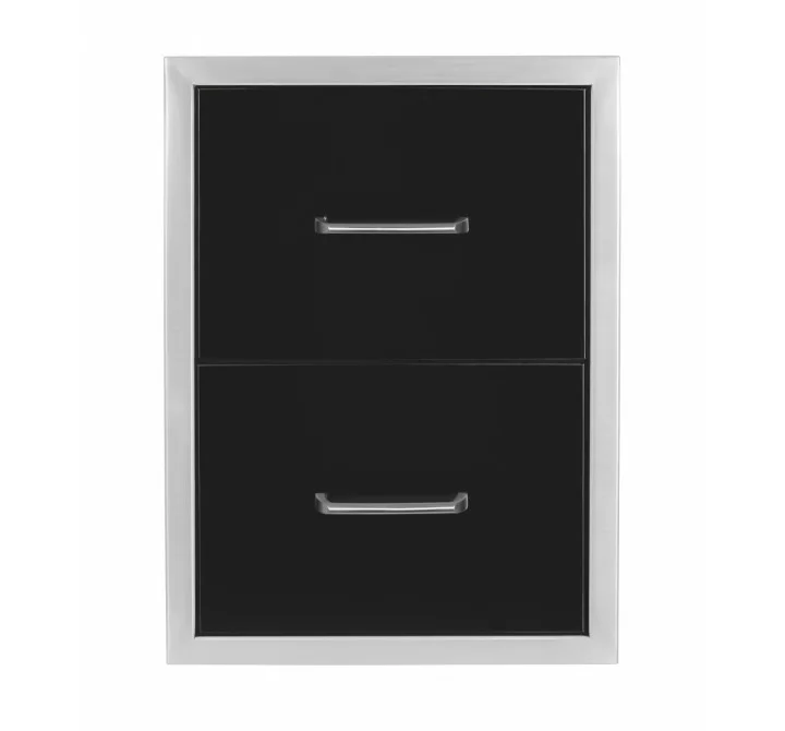  Wildfire Outdoor Living Double Drawer 16” X 22” 304 Black SS
