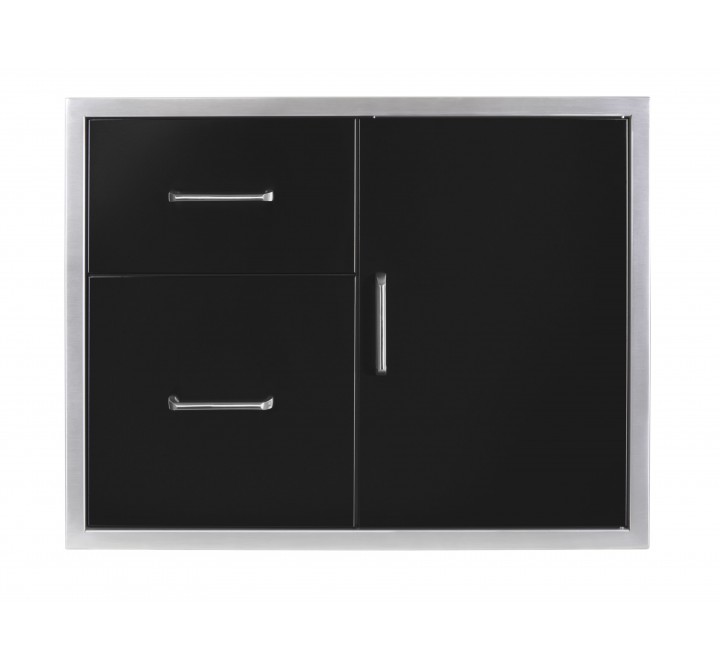 Wildfire Outdoor Living Door/Drawer Combo 30” X 24” 304 Black SS
