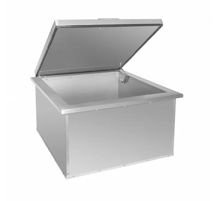 Wildfire Outdoor Living Ice Chest - Angled and Opened