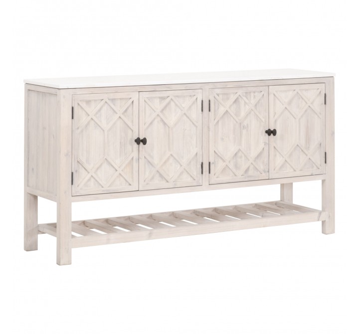 Essentials For Living Willow Media Sideboard - Front Side Angle