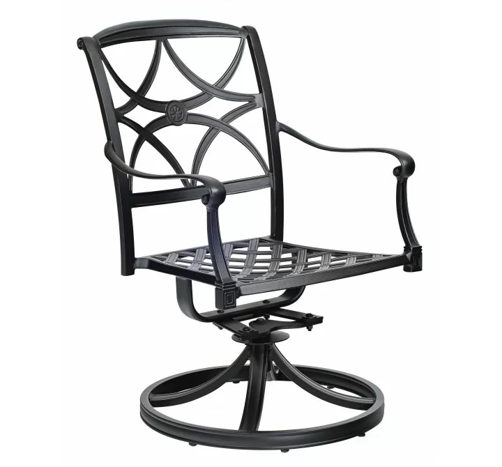 Woodard Wiltshire Swivel Rocking Dining Arm Chair
