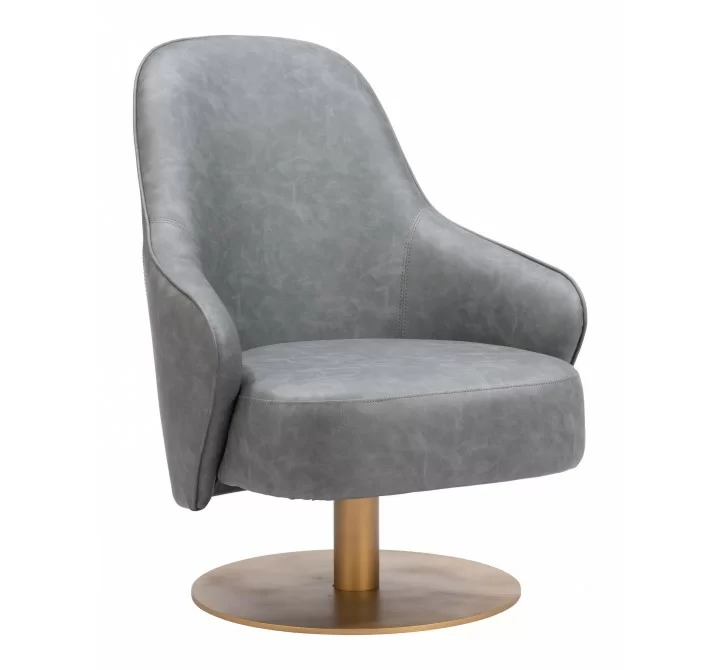 Zuo Modern Withby Accent Chair Gray - Angled 1