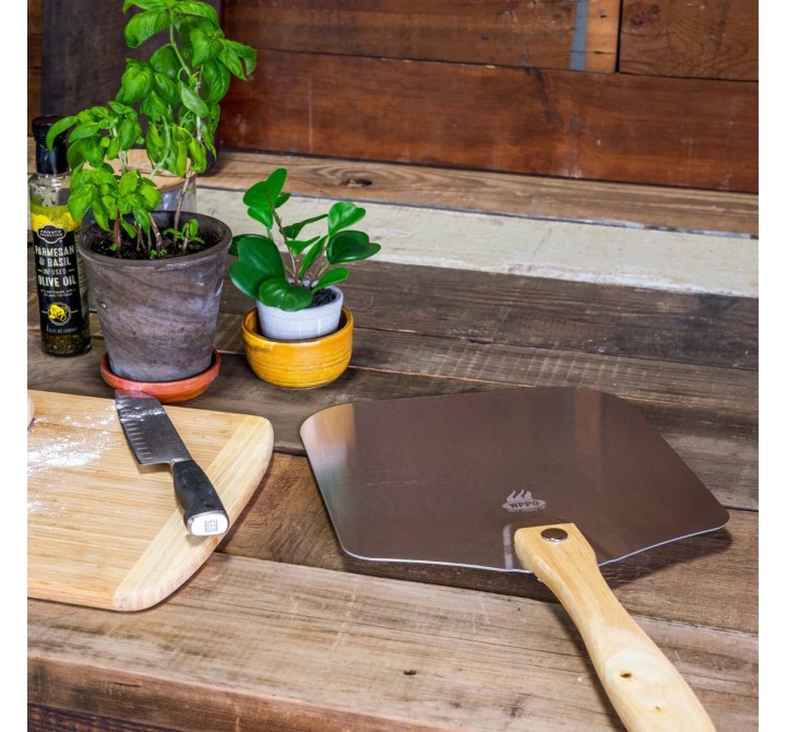 WPPO Ovens Folding Pizza Peel with Wooden Handle - Lifestyle