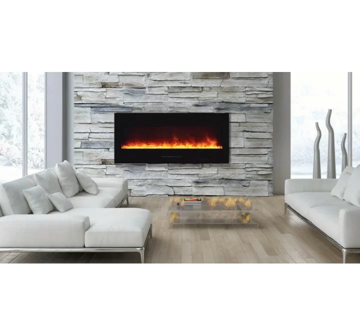 Amantii 50" fireplace with Black Glass surround - Lifestyle