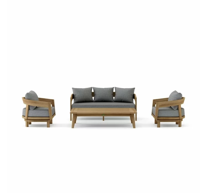 Anderson Teak Toscana 4-pc Deep Seating Swivel Set