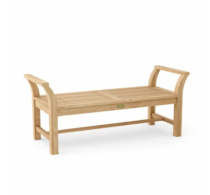 Anderson Teak Sakura Backless Bench- side angle