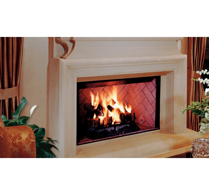 Superior Fireplaces 36" Louvered In White Stacked Refractory Panels And Insulated Firebox - Lifestyle 2