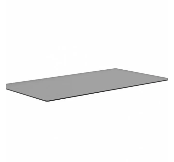 Sunpan Glass Dining Table Top Rectangular Smoke Grey in 86.5" - Front Side Angle