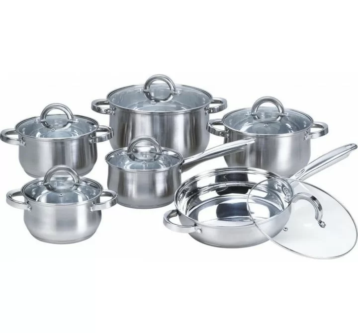 W Unlimited Heim Concepts Stainless Steel 12-Piece Cookware Set