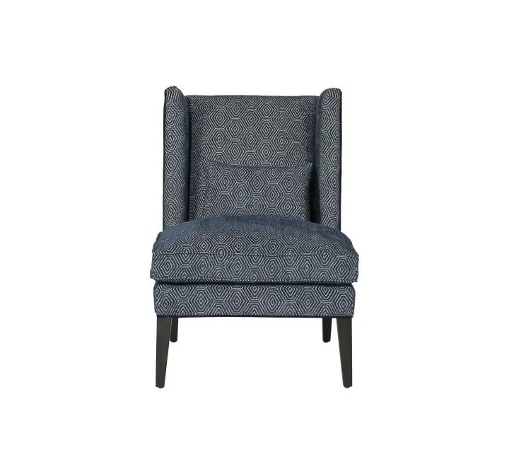 Sunpan Kenzo Lounge Chair Fuego Navy-Abbington Navy - Front Angle