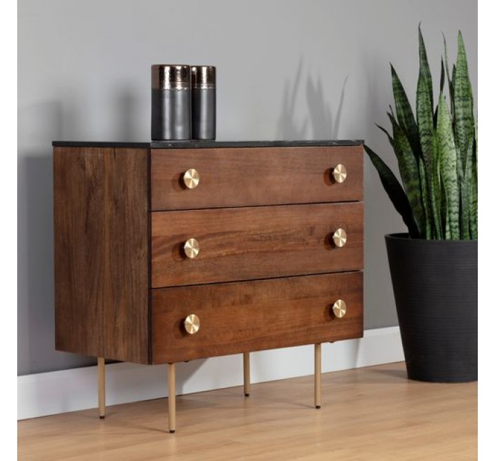 Sunpan Keely Dresser - Black Marble Marble - Cafe - Lifestyle