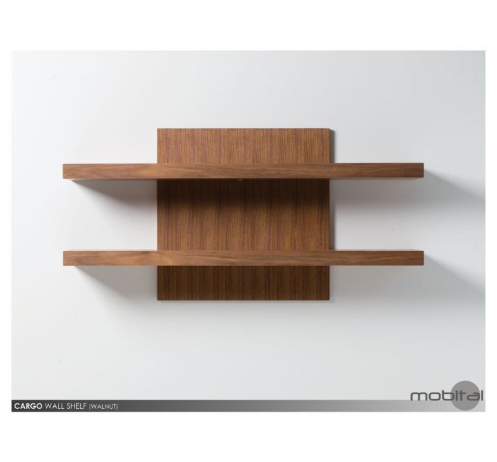 Cargo Wall Shelf Natural Walnut - Mounted