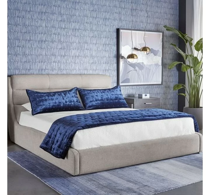 Sunpan Lagos Hand-Loomed Rug - Blue in 5' X 8' / 8' X 10' / 9' X 12' - Lifestyle