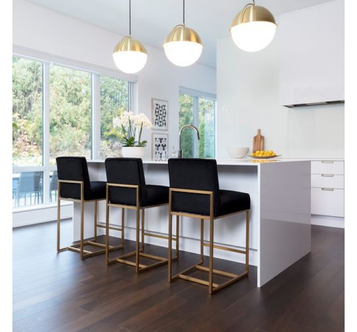 Sunpan Joyce Counter Stool Cube Black - Lifestyle