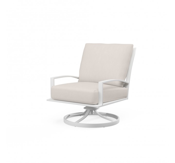 Bristol Club Swivel in Canvas Natural w/ Self Welt - Front Side Angle