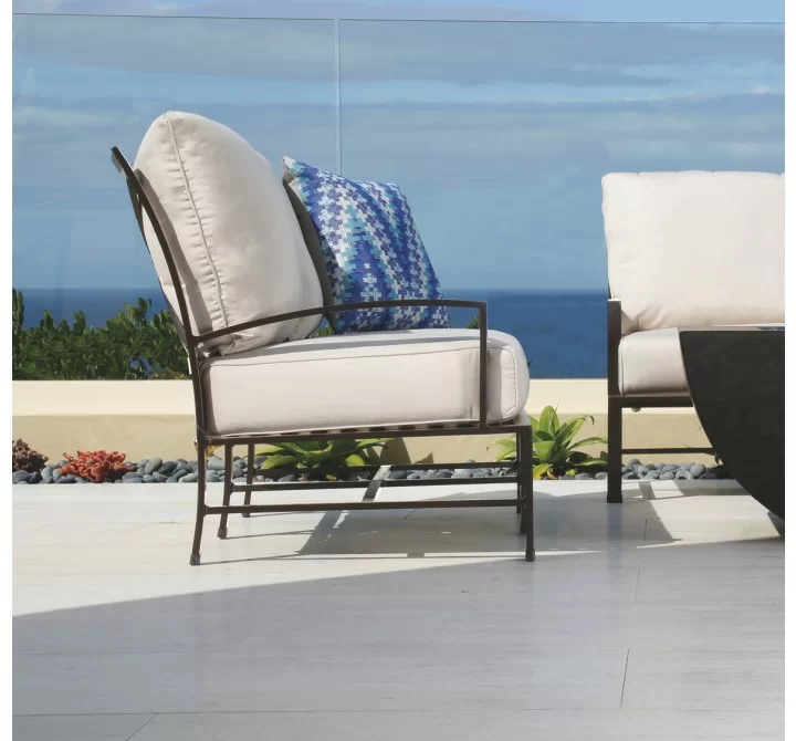 La Jolla Loveseat in Canvas Flax w/ Self Welt - Lifestyle