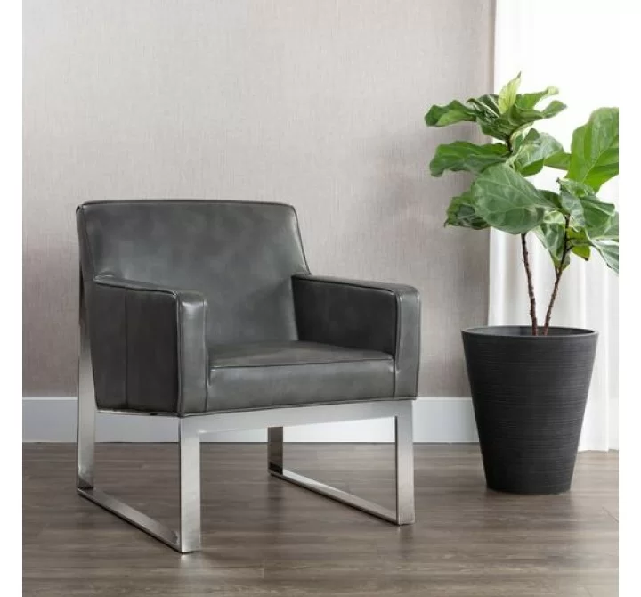 Sunpan Orest Lounge Chair - Cantina Magnetite - Lifestyle