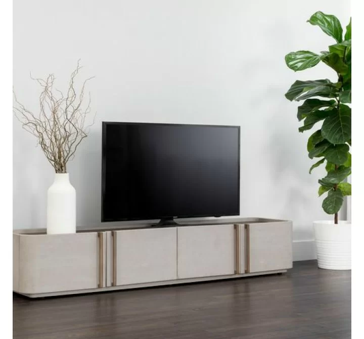 Sunpan Jamille Media Console and Cabinet - Lifestyle
