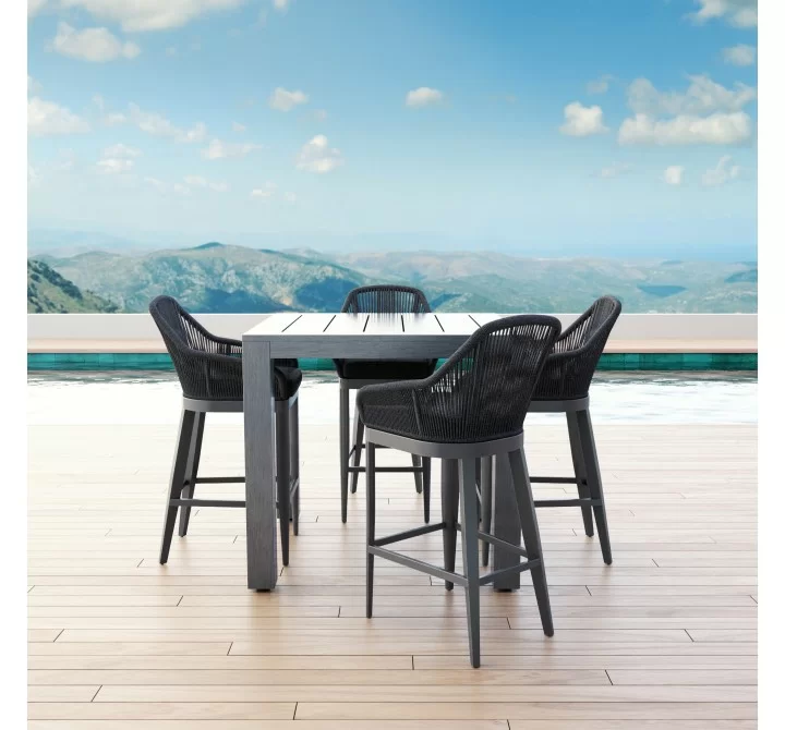 Milano Barstool in Echo Midnight w/ Self Welt - Lifestyle