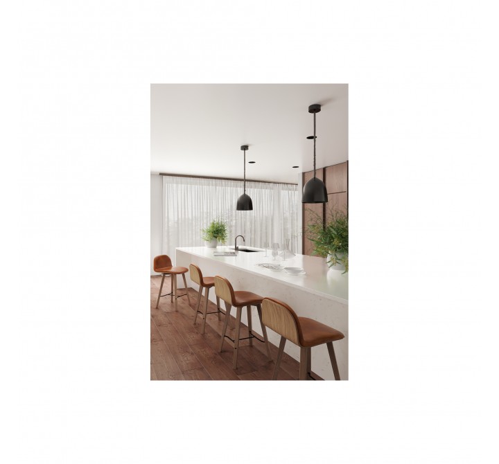 Moe's Home Collection Napoli Leather Counter Stool in Tan - Lifestyle