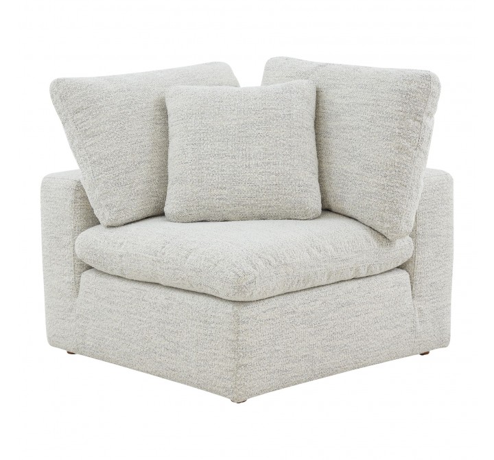 Moe's Home Collection Terra Condo Corner Chair Neverfear Fabric Coastside Sand - Front Angle