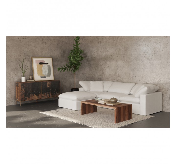 Moe's Home Collection Terra Condo Slipper Chair Performance in Fabric White - Lifestyle