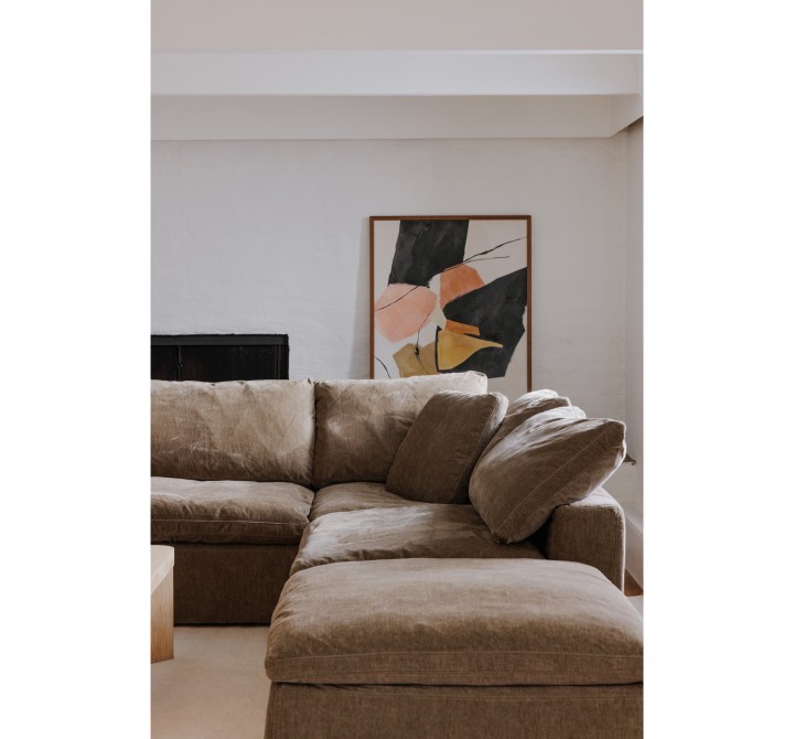 Moe's Home Collection Terra Ottoman, Desert Sage - Lifestyle