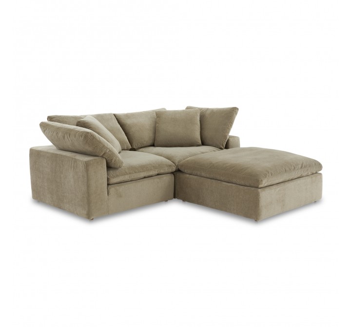 Moe's Home Collection Terra Nook Modular Sectional, Desert Sage - Front Side Angle