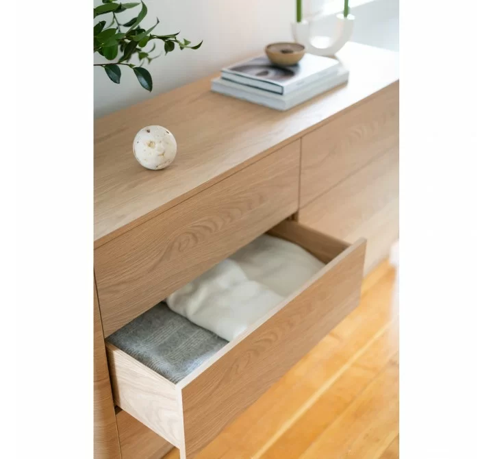 Moe's Home Collection Round Off Dresser in Walnut - Lifestyle