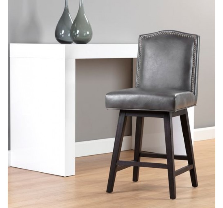 Sunpan Maiso Swivel Counterstool - Overcast Grey - Lifestyle