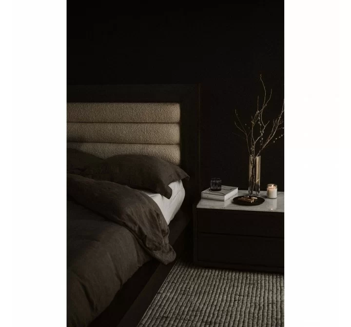 Moe's Home Collection Ashcroft Nightstand, Dark Grey - Lifestyle