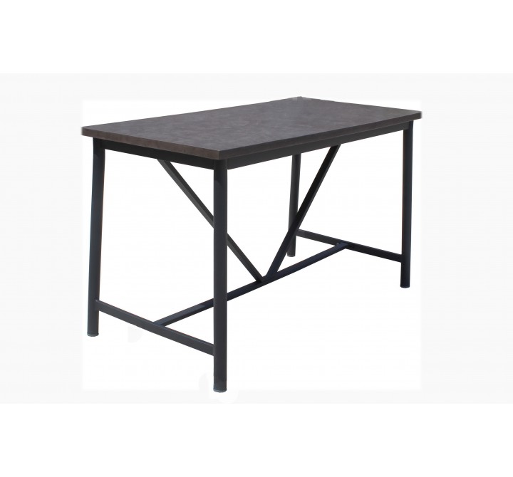 Alfresco Home Jasper 59" Rectangular LWC Gathering Table w/ Umbrella Hole - Front Side Angle