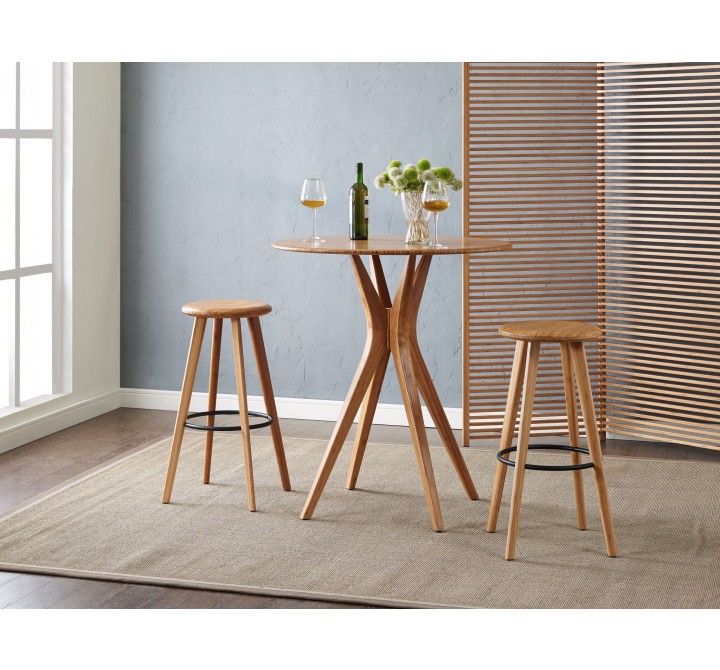 Greenington Mimosa Bar Height Stool, Caramelized - Set of Two - Lifestyle